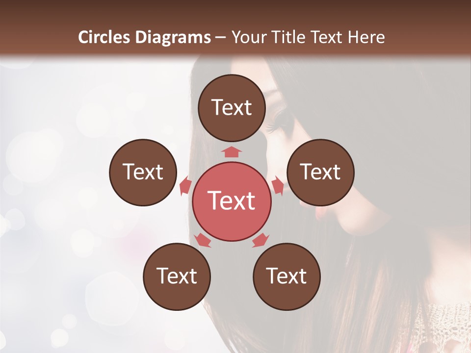 Make Up Junge Frau Sinnlich PowerPoint Template