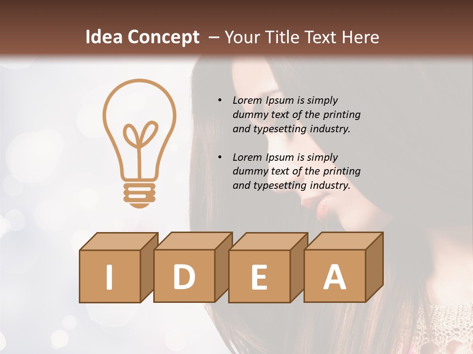 Make Up Junge Frau Sinnlich PowerPoint Template