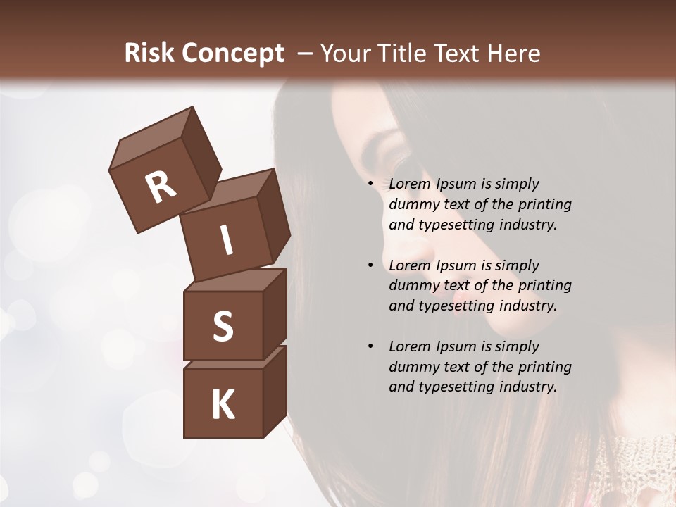 Make Up Junge Frau Sinnlich PowerPoint Template