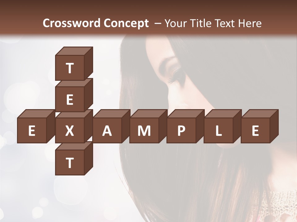 Make Up Junge Frau Sinnlich PowerPoint Template