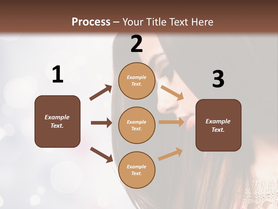 Make Up Junge Frau Sinnlich PowerPoint Template