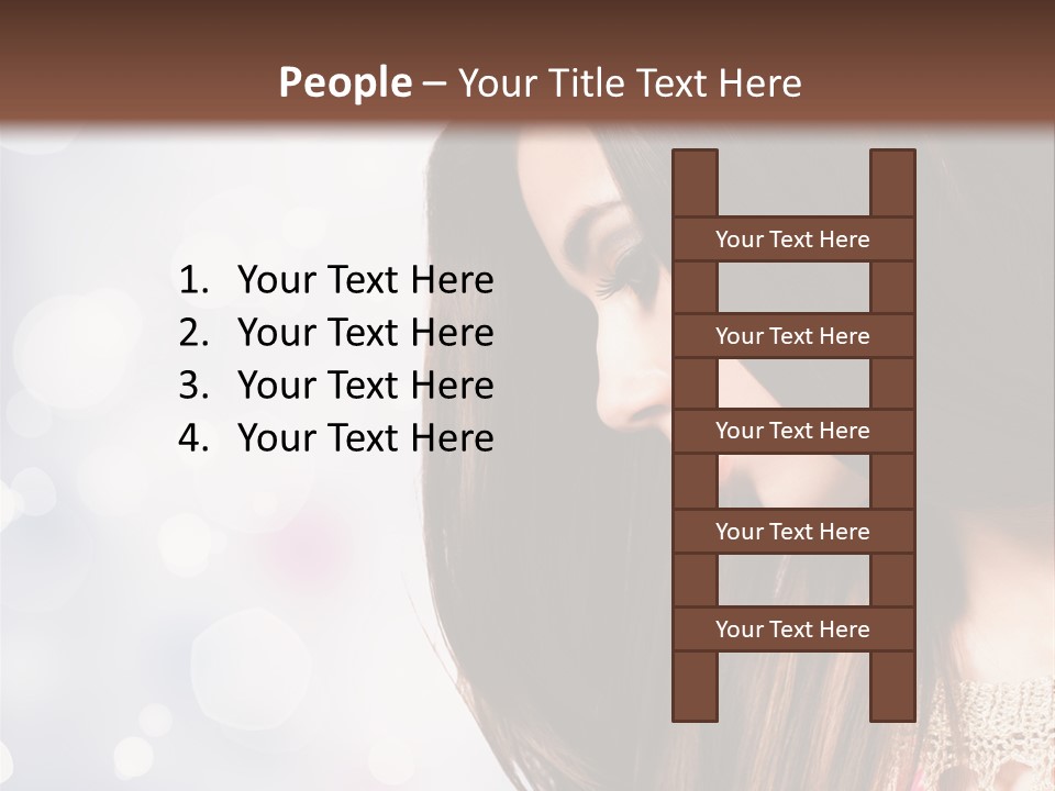 Make Up Junge Frau Sinnlich PowerPoint Template