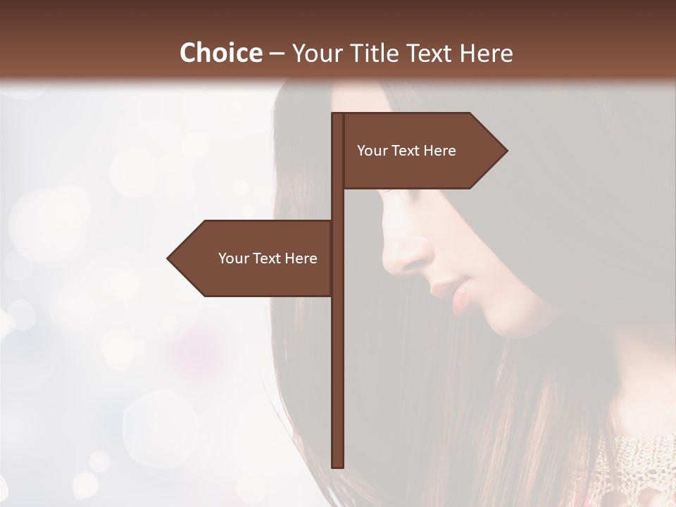 Make Up Junge Frau Sinnlich PowerPoint Template