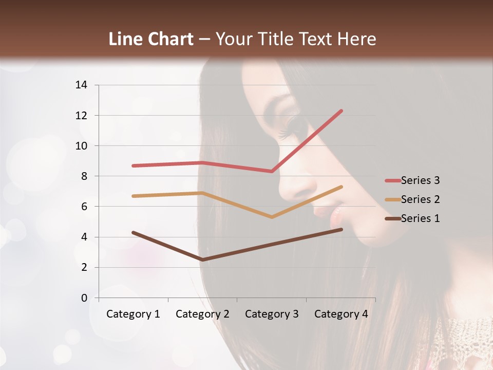 Make Up Junge Frau Sinnlich PowerPoint Template