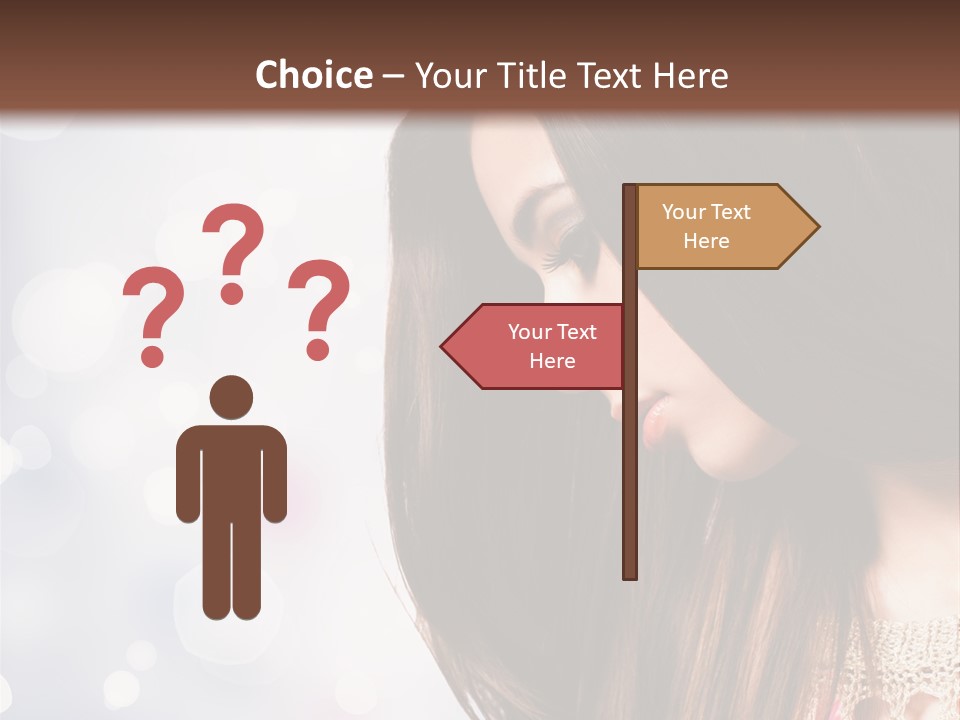 Make Up Junge Frau Sinnlich PowerPoint Template