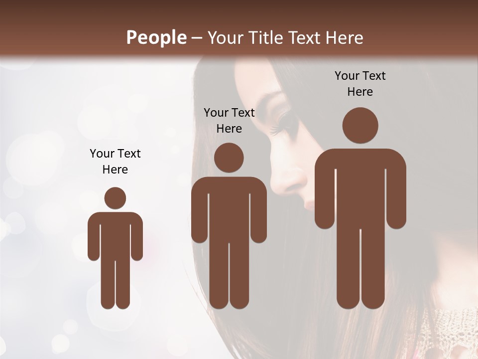 Make Up Junge Frau Sinnlich PowerPoint Template