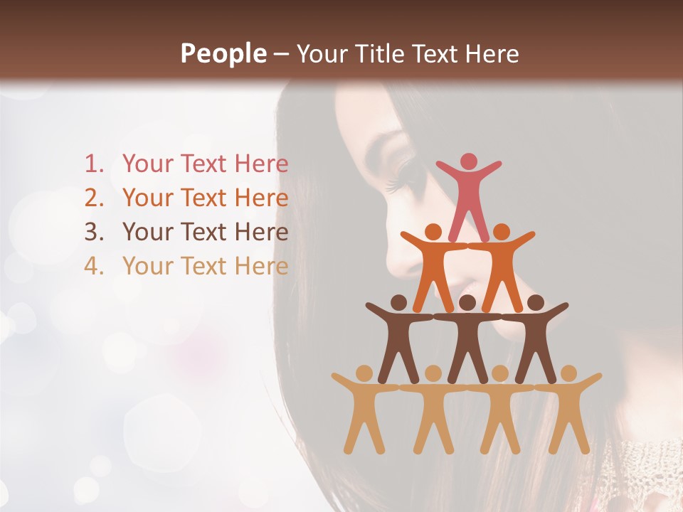 Make Up Junge Frau Sinnlich PowerPoint Template