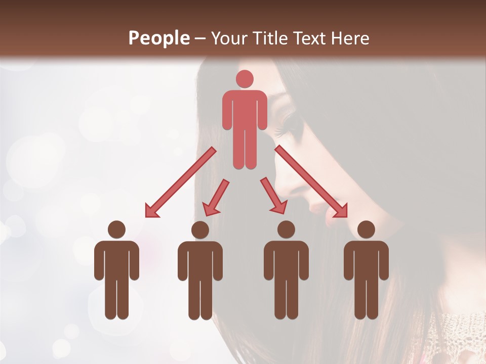 Make Up Junge Frau Sinnlich PowerPoint Template