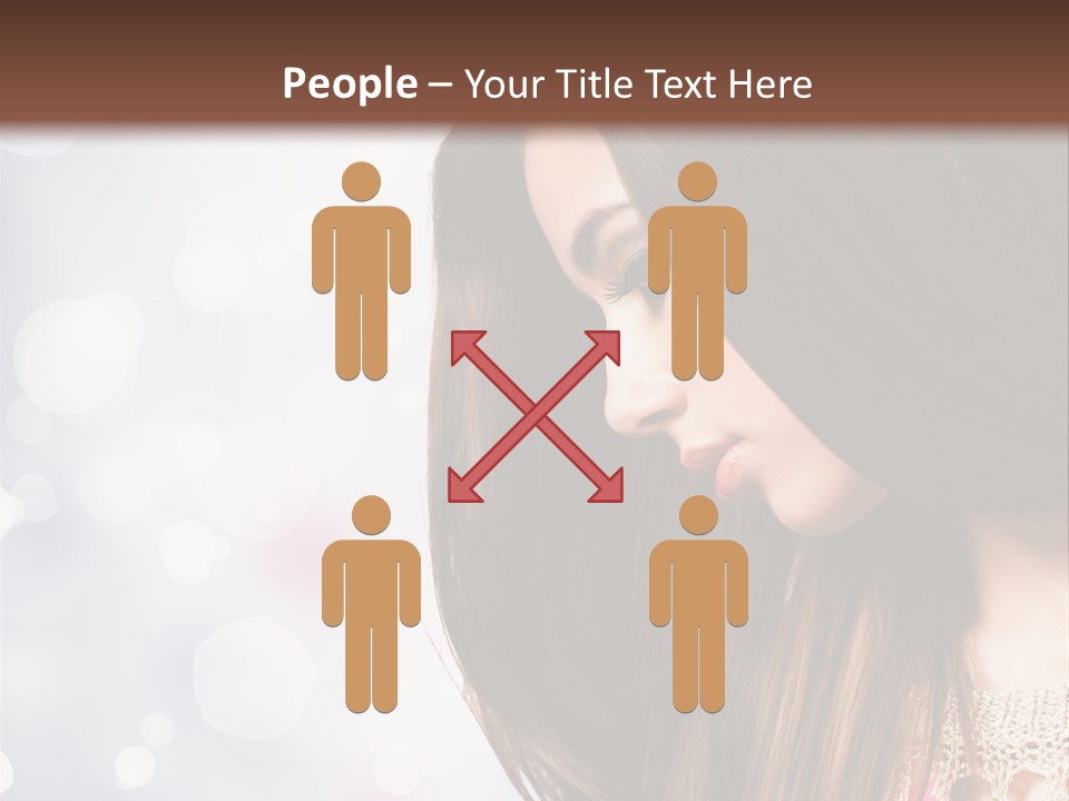 Make Up Junge Frau Sinnlich PowerPoint Template