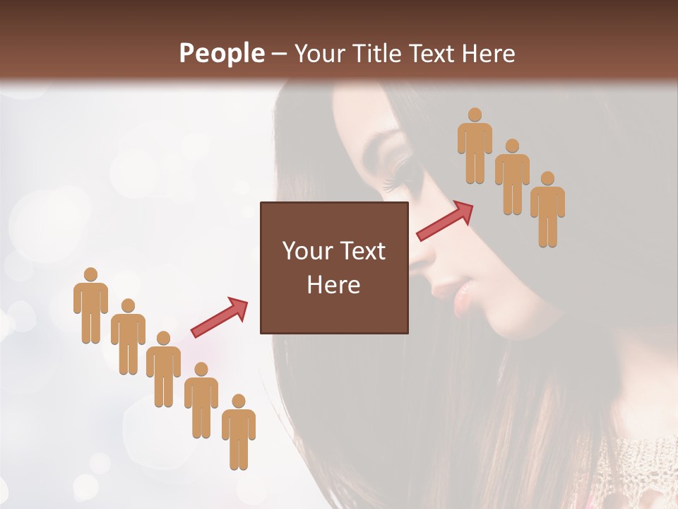 Make Up Junge Frau Sinnlich PowerPoint Template