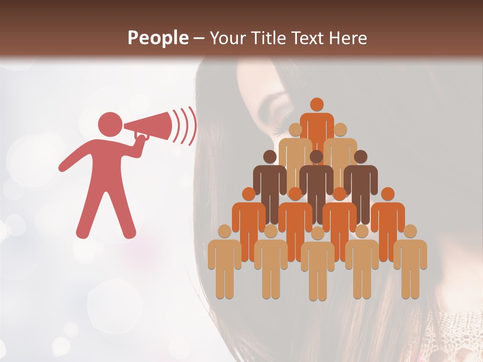 Make Up Junge Frau Sinnlich PowerPoint Template