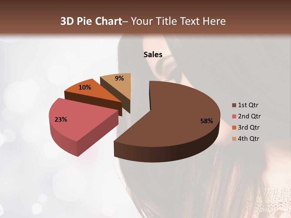 Make Up Junge Frau Sinnlich PowerPoint Template