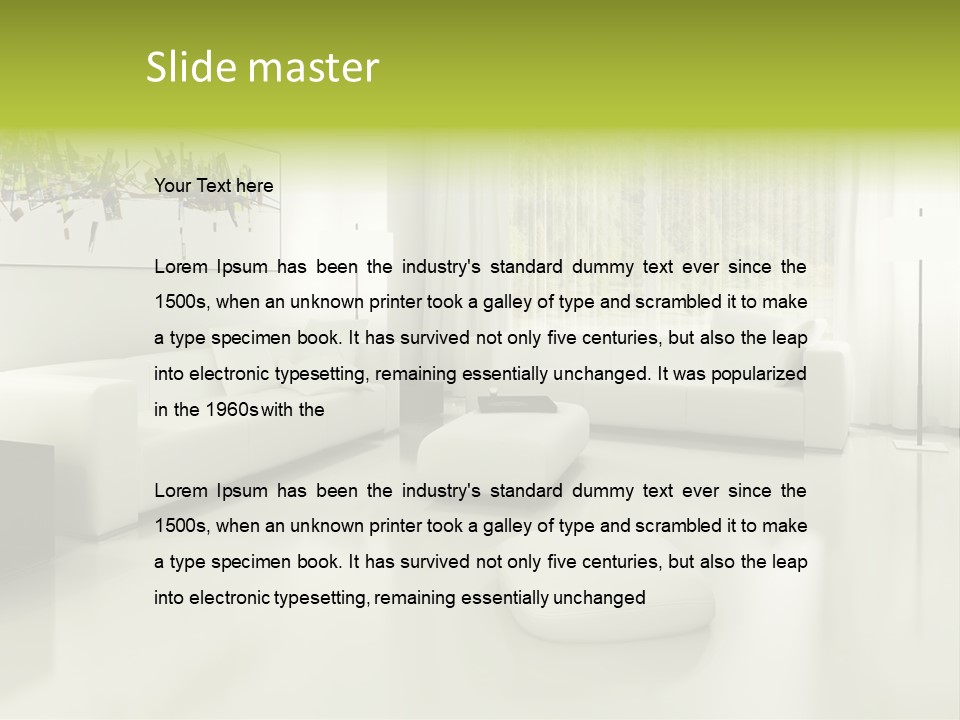 Eigenheim Leder Tisch PowerPoint Template