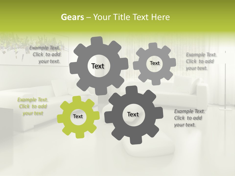 Eigenheim Leder Tisch PowerPoint Template