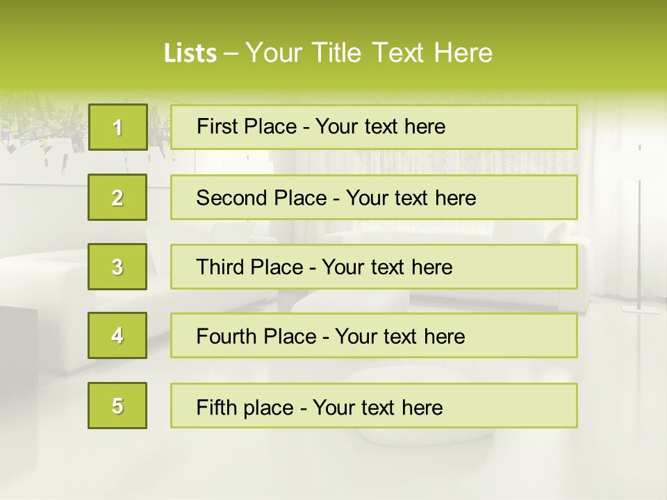 Eigenheim Leder Tisch PowerPoint Template