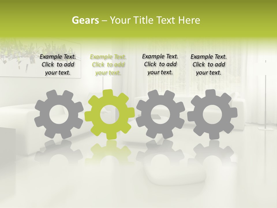 Eigenheim Leder Tisch PowerPoint Template