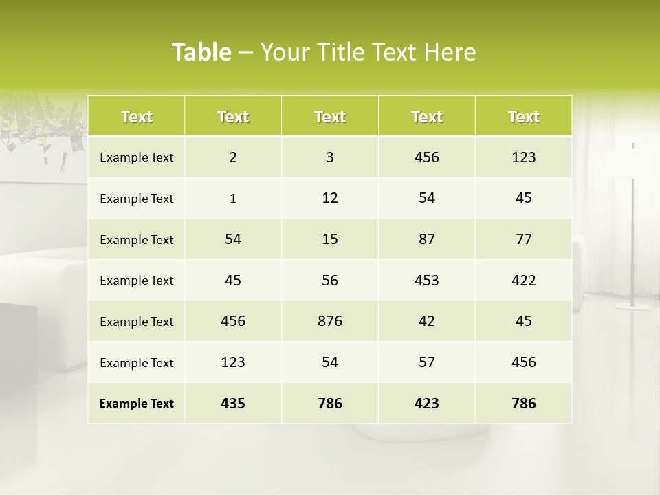 Eigenheim Leder Tisch PowerPoint Template