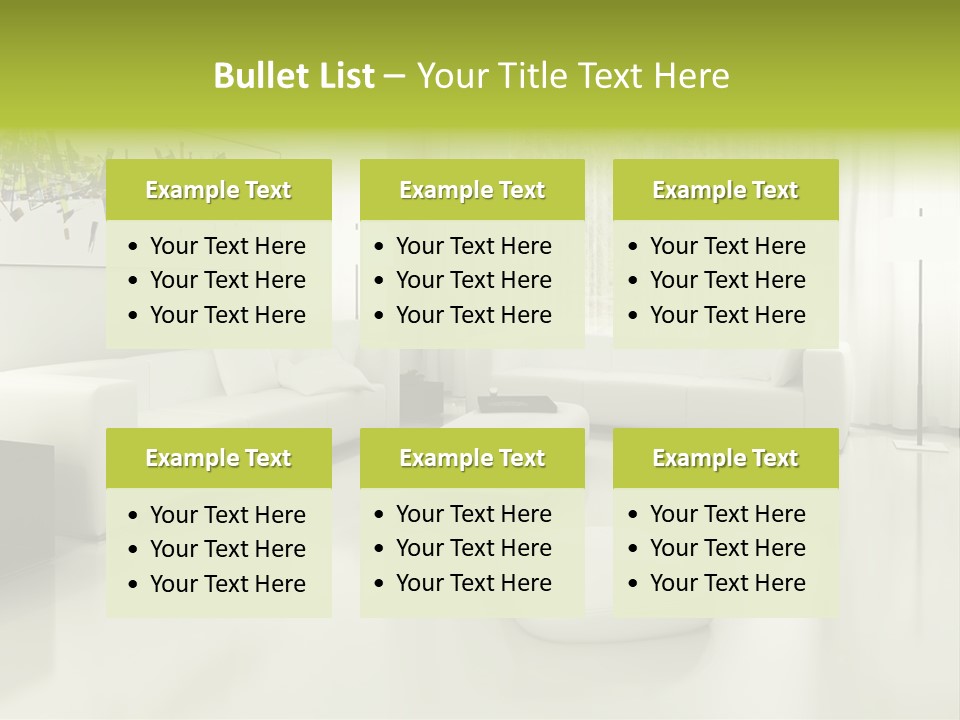 Eigenheim Leder Tisch PowerPoint Template