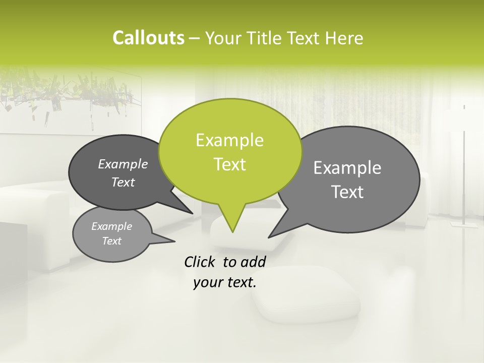 Eigenheim Leder Tisch PowerPoint Template