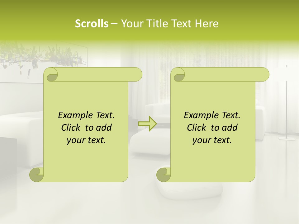 Eigenheim Leder Tisch PowerPoint Template