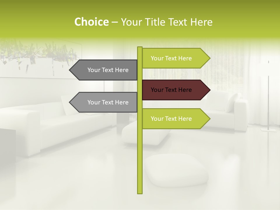 Eigenheim Leder Tisch PowerPoint Template