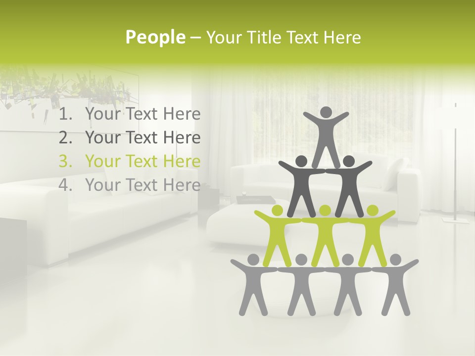 Eigenheim Leder Tisch PowerPoint Template