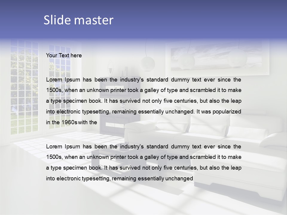 Tisch Wei Behaglich PowerPoint Template