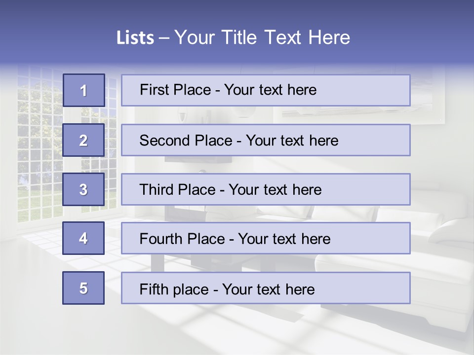 Tisch Wei Behaglich PowerPoint Template