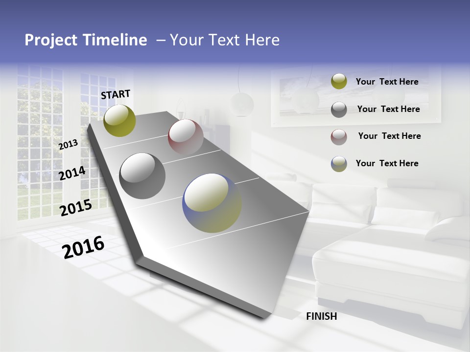 Tisch Wei Behaglich PowerPoint Template