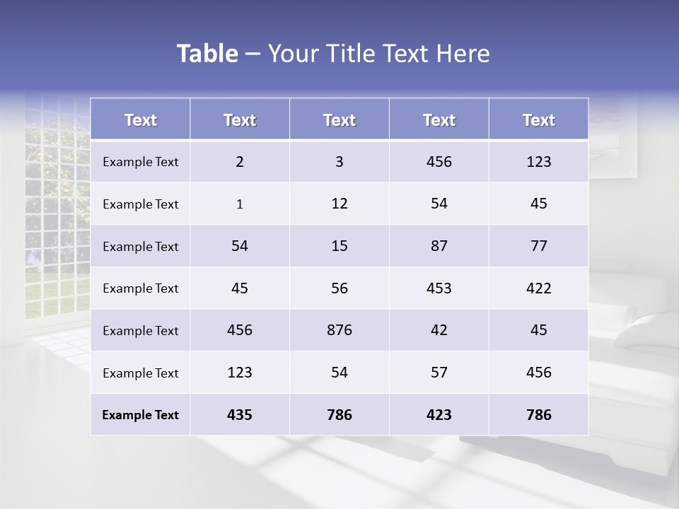 Tisch Wei Behaglich PowerPoint Template