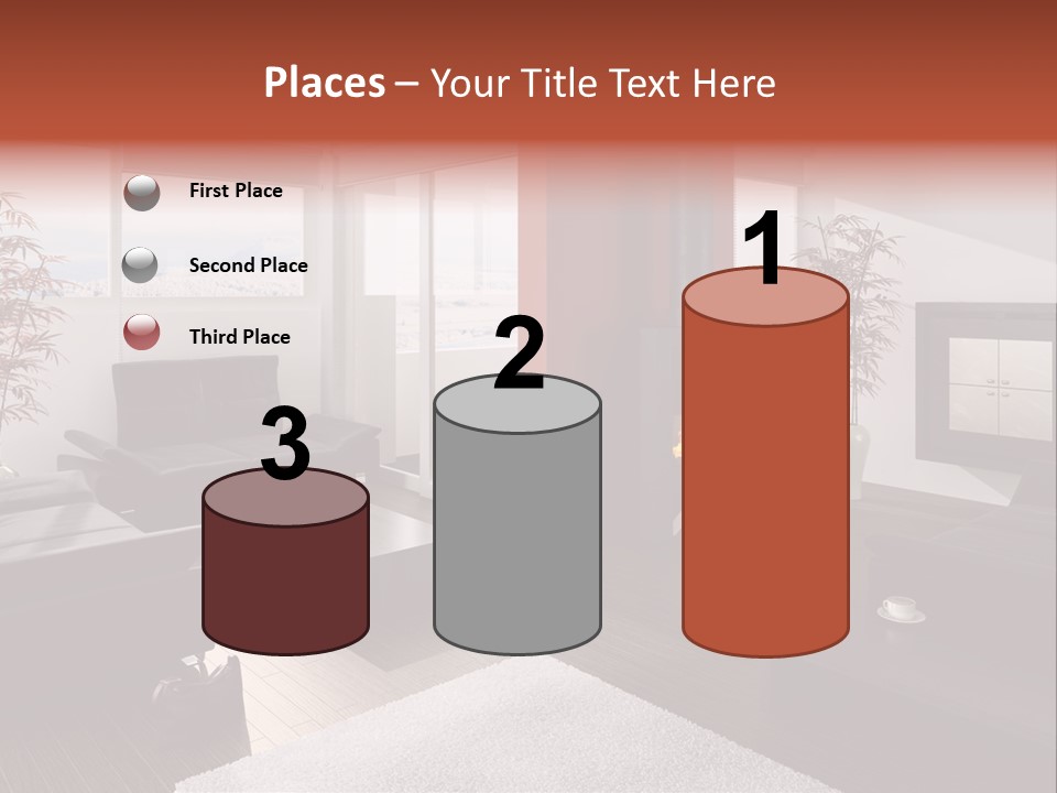 Immobilie Haus Holz PowerPoint Template