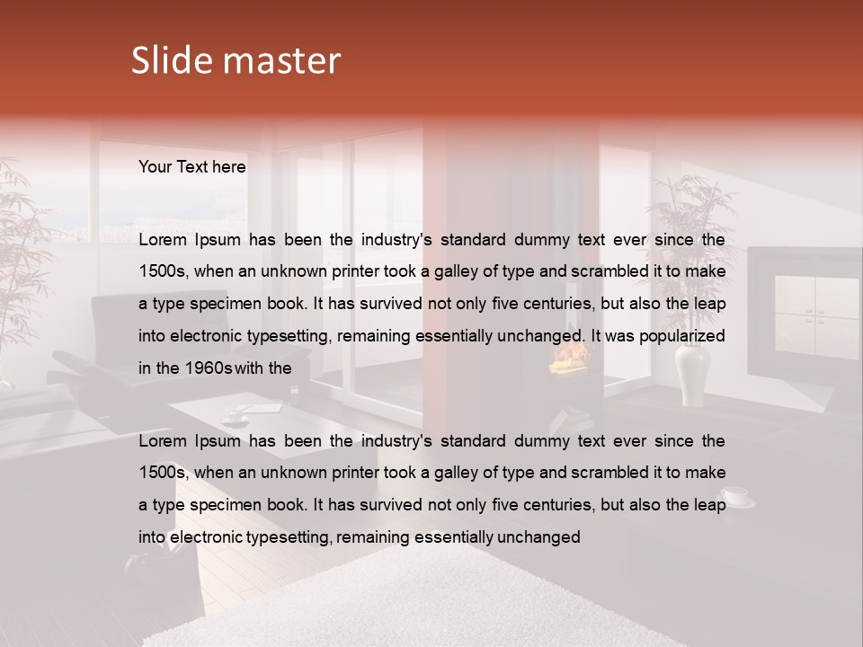 Immobilie Haus Holz PowerPoint Template