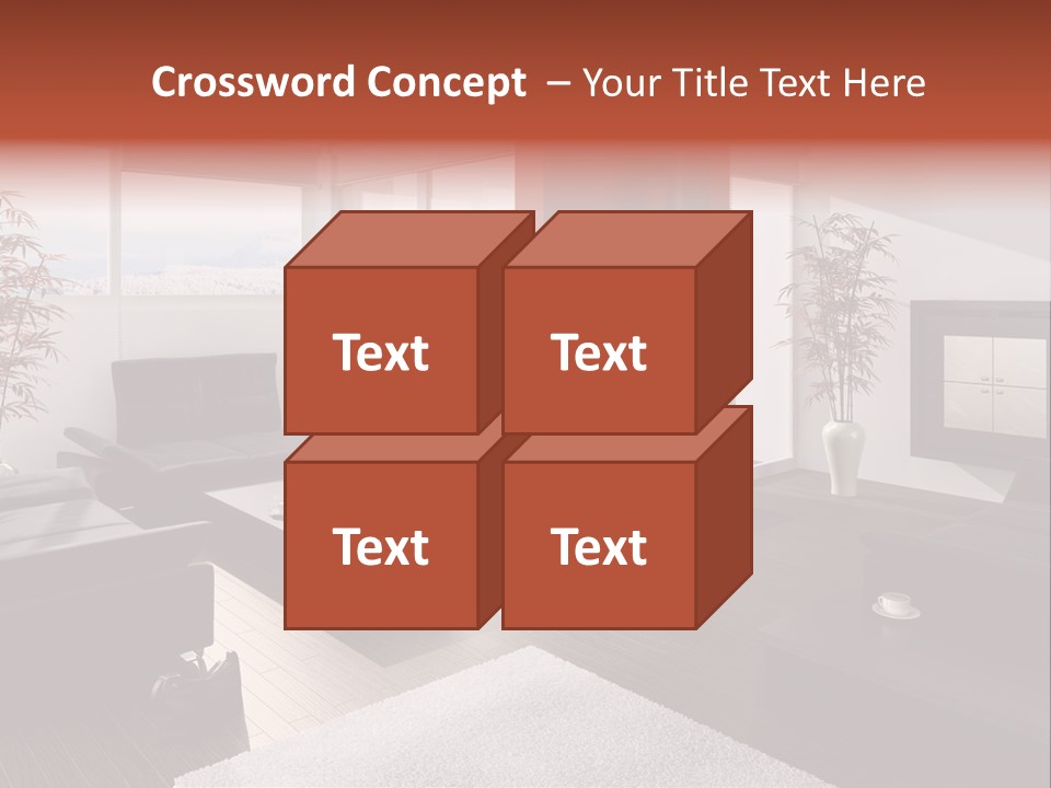 Immobilie Haus Holz PowerPoint Template