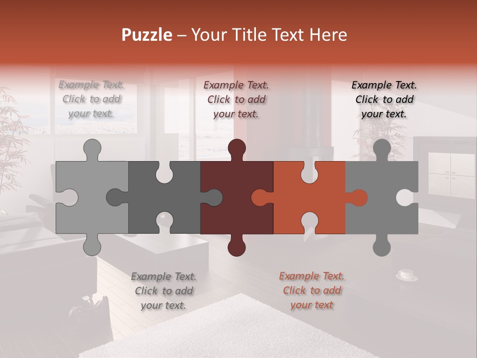 Immobilie Haus Holz PowerPoint Template