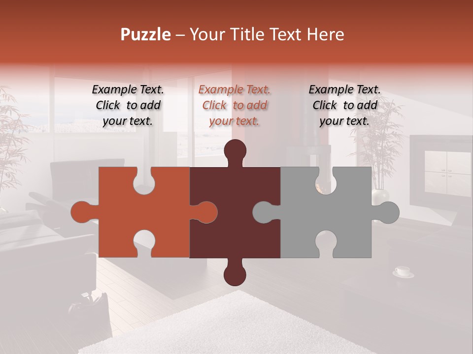 Immobilie Haus Holz PowerPoint Template