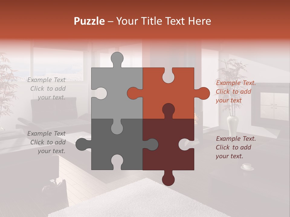 Immobilie Haus Holz PowerPoint Template