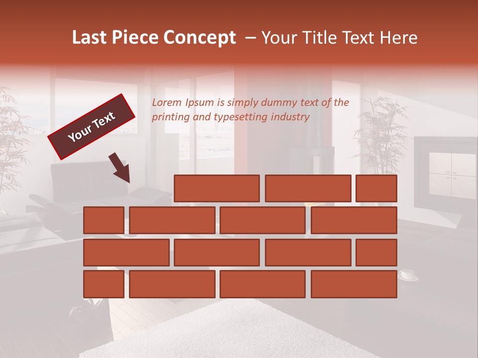 Immobilie Haus Holz PowerPoint Template