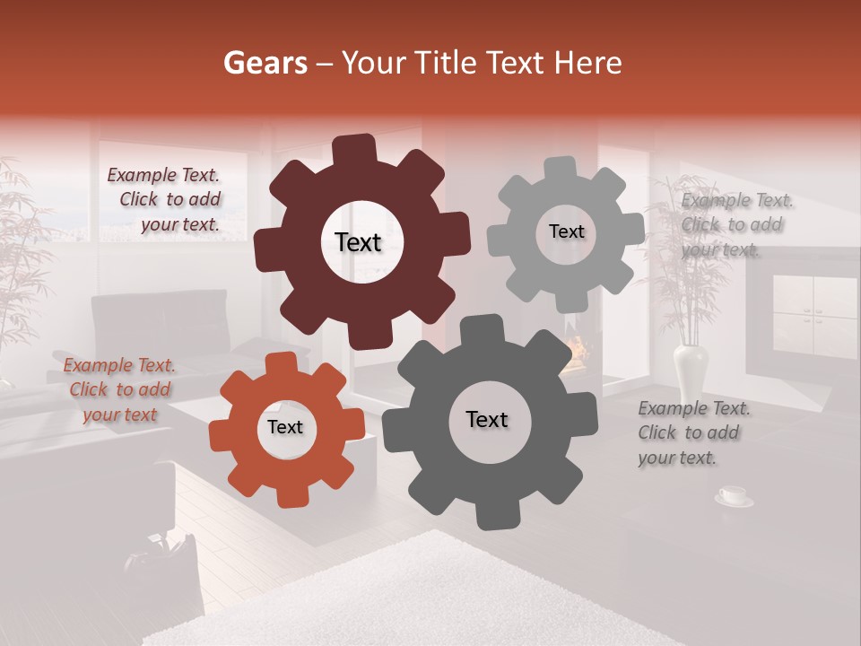 Immobilie Haus Holz PowerPoint Template