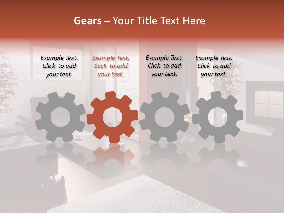 Immobilie Haus Holz PowerPoint Template