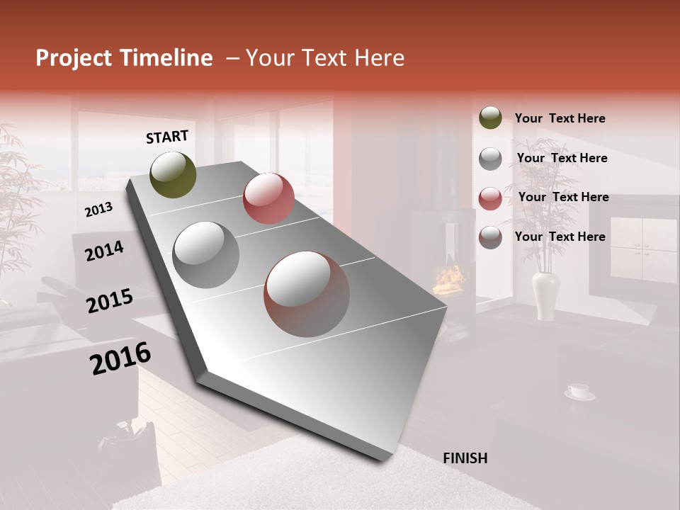Immobilie Haus Holz PowerPoint Template