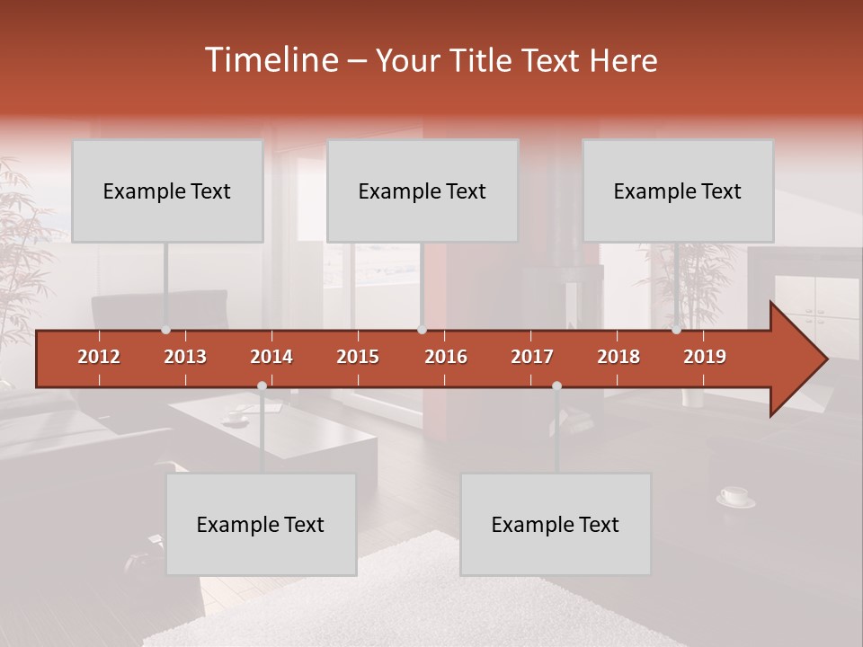 Immobilie Haus Holz PowerPoint Template
