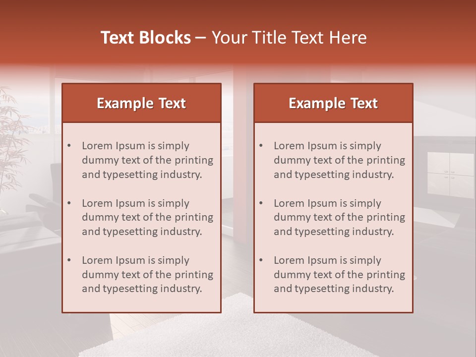 Immobilie Haus Holz PowerPoint Template