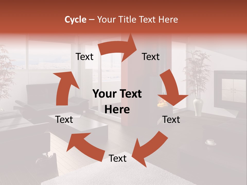 Immobilie Haus Holz PowerPoint Template
