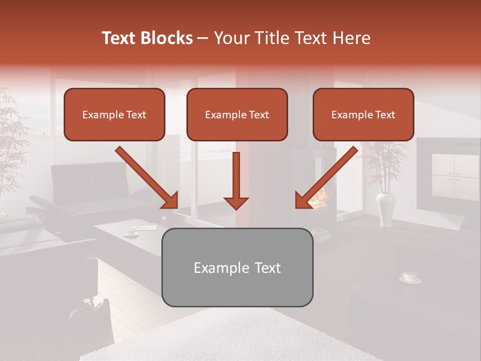 Immobilie Haus Holz PowerPoint Template