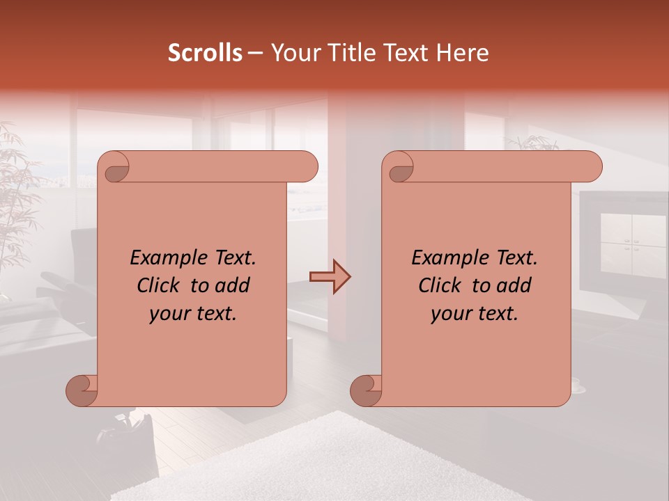 Immobilie Haus Holz PowerPoint Template
