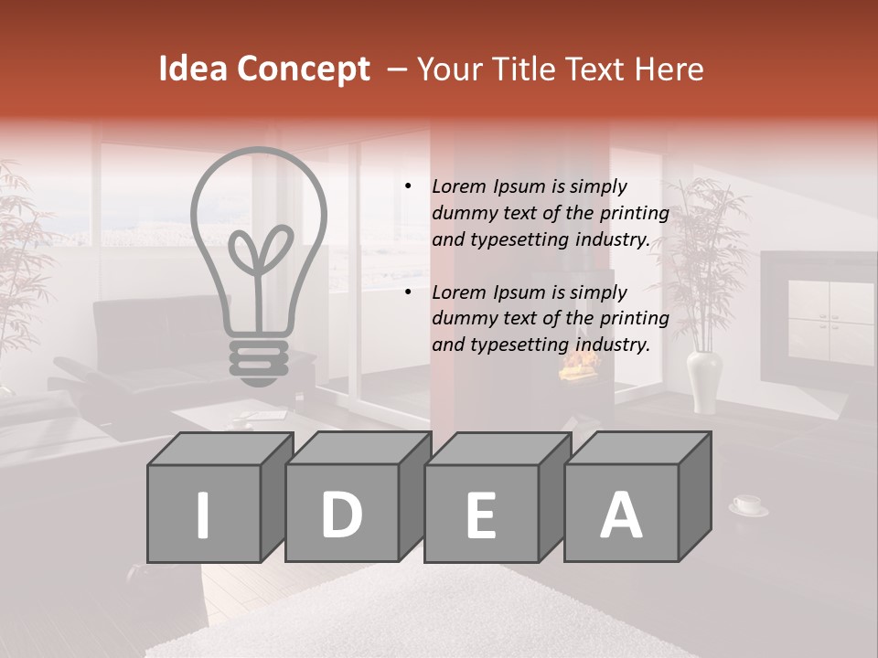 Immobilie Haus Holz PowerPoint Template