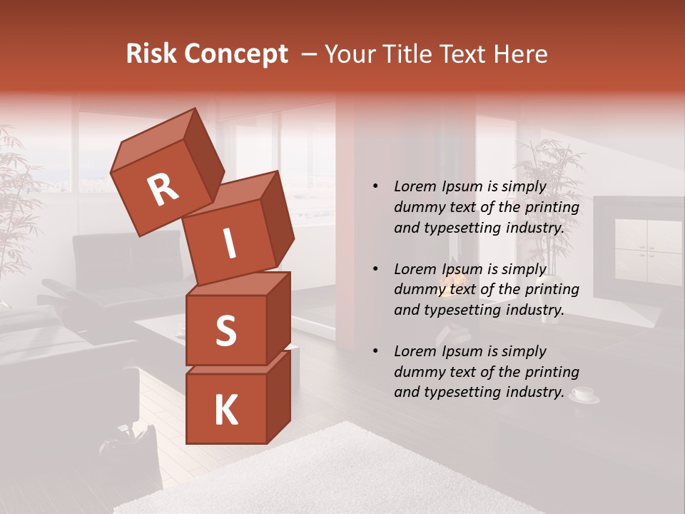 Immobilie Haus Holz PowerPoint Template