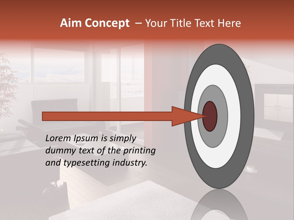 Immobilie Haus Holz PowerPoint Template