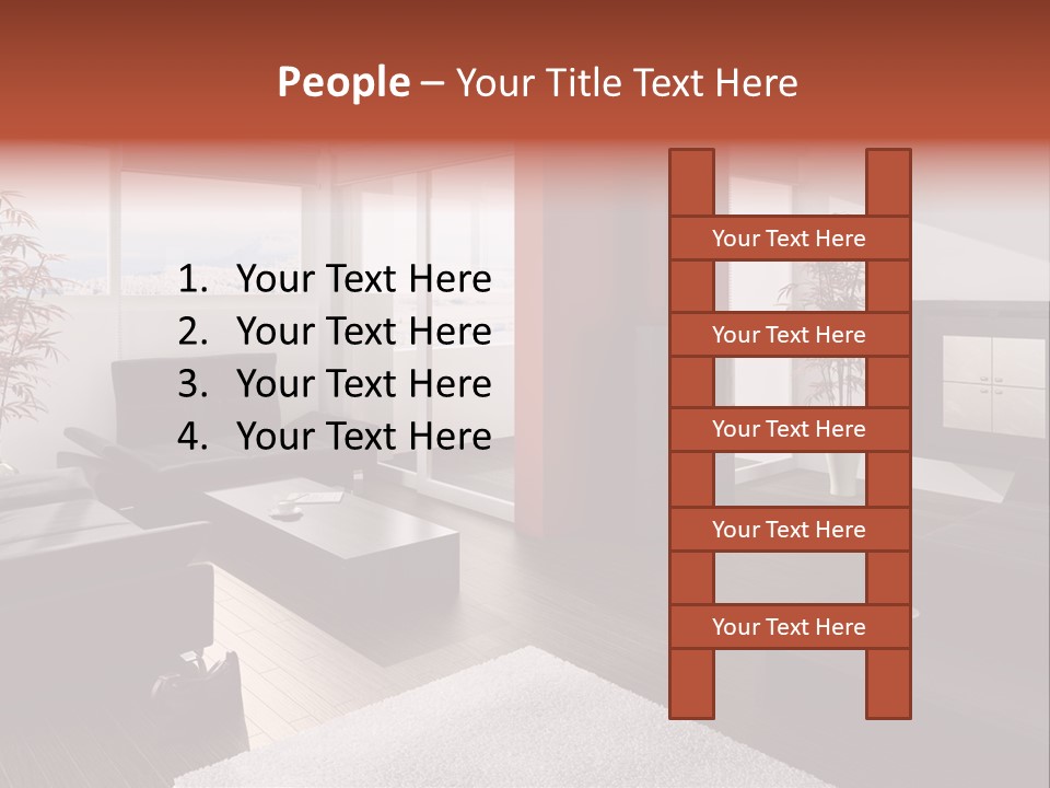 Immobilie Haus Holz PowerPoint Template