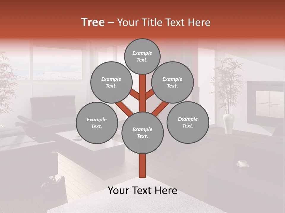 Immobilie Haus Holz PowerPoint Template